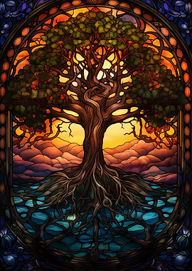 yggdrasil Stained Glass