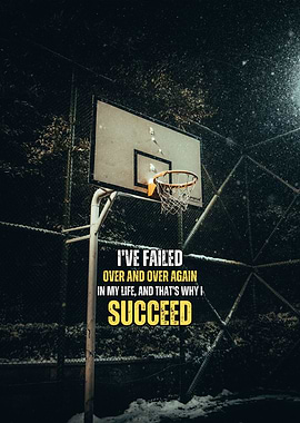 Snowy Night Basketball