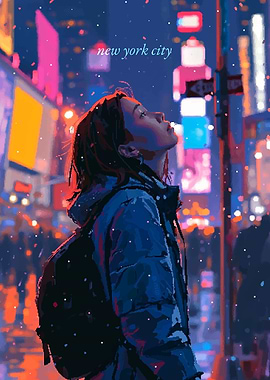 Girl of New York Pixel Art