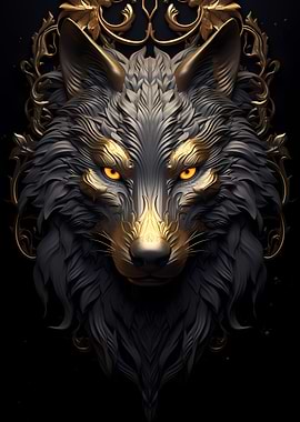 Abstract Wolve Head Wolf