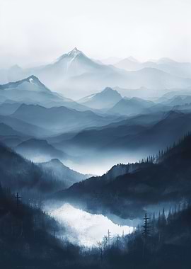 Blue Mountain Landscape