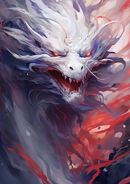 Sakura Dragon Watercolor