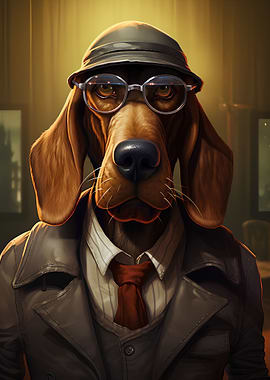 bloodhound dog detective