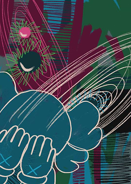 Kaws Dolls unique abstrac