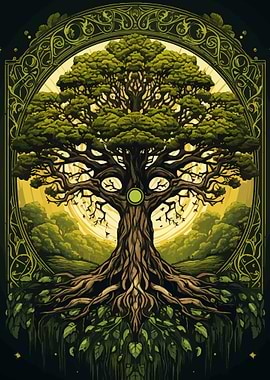 Dark green tree of life