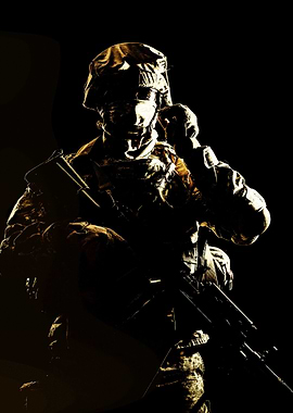 Equipped elite soldier