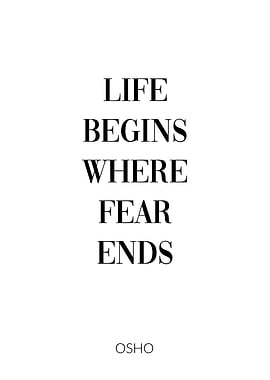 OSHO Life Begins Fear Ends