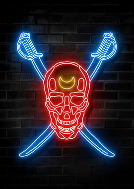 SKULL NEON ART
