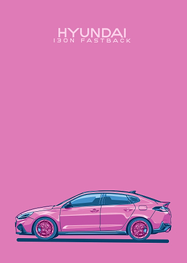 hyundai i30n fastback pink
