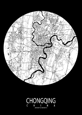 Chongqing Map Full Moon