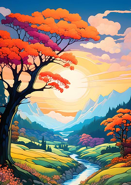 Lush Landscape Painting