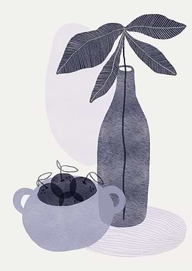 Modern Blue Still Life