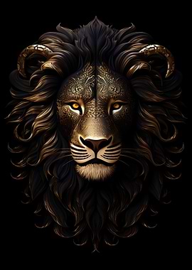 Gold Dark Lion