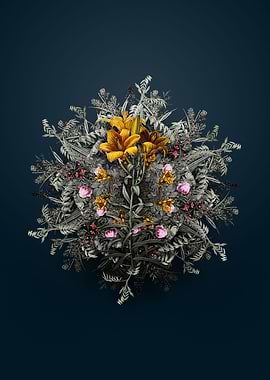 Fire Lily Flower Wreath