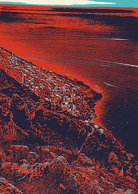 City near the Sea Pop art