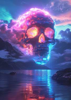 Aesthetic Skull Neon