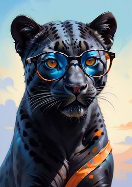 Cute black leopard print