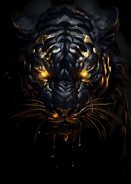 Abstract Wild Tiger Head