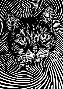 Spiral cat face