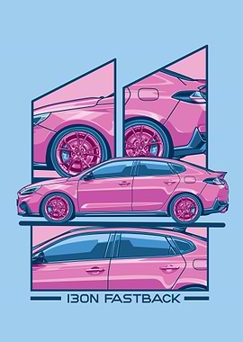 hyundai i30n pink 1