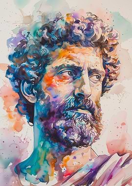 Marcus Aurelius Watercolor