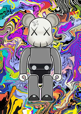 Bear brick kaws' Poster, picture, metal print, paint by