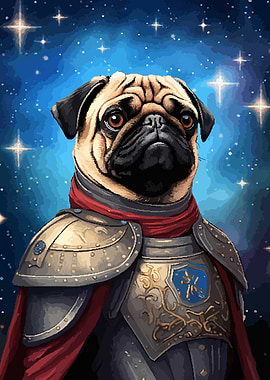 Pug Sir Knight Pixel Art