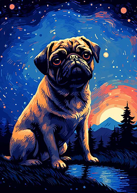 Pug Magical Pixel Art
