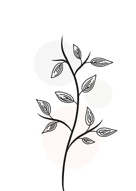 Abstract Botanical Plant