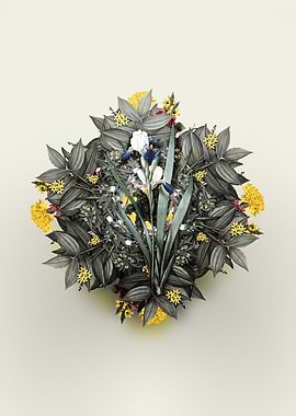 Tall Bearded Iris Wreath