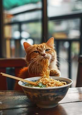 Cute Noodle Cat