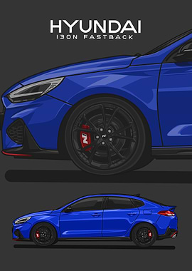 hyundai i30n fastback blue