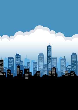 Blue Skys Cityscape