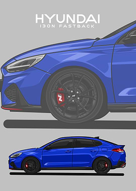 hyundai i30n fastback blue