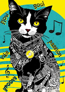 Motivational Music Cat