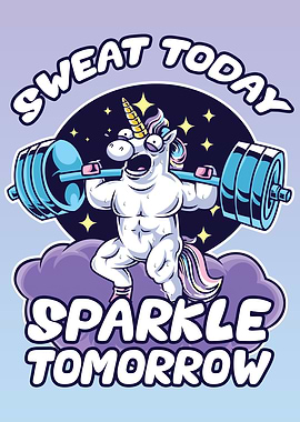 Funny Gym Unicorn Lifting
