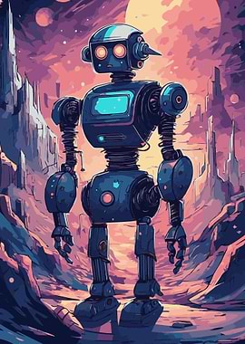 Cute Robot Fantasy Space 6