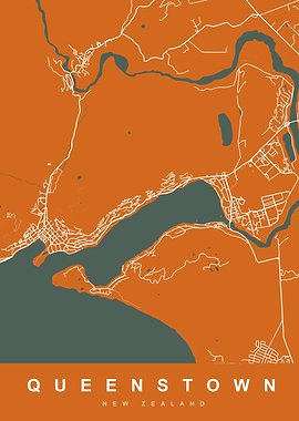 MAP QUEENSTOWN NEW ZEALAND