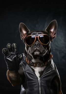 Dog in sunglasses