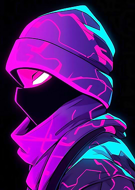 mysterious man neon style