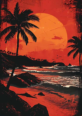 Sunset on Bali Beach