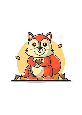 Happy Cute Squirrel
