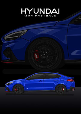 hyundai i30n fastback blue