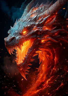 Glowing Fire Dragon