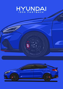 hyundai i30n fastback blue