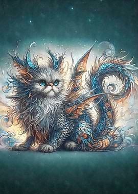 Persian cat dragon