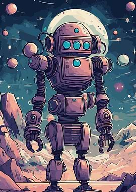 Cute Robot Fantasy Space 2
