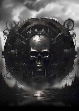 Dark Metal Skull
