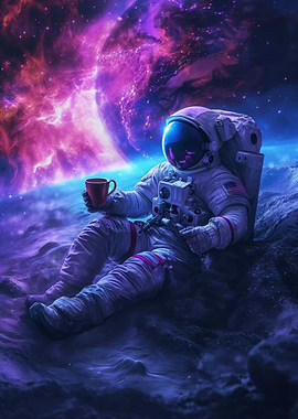 Coffee Astronaut in Space