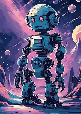Cute Robot Fantasy Space 8
